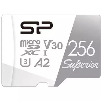 Карта памяти microSDXC Silicon Power 256GB SP256GBSTXDA2V20SP Superior + adapter