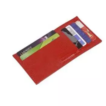 Картхолдер, 12 карманов, цвет алый