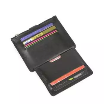 Картхолдер на кнопке, цвет чёрный