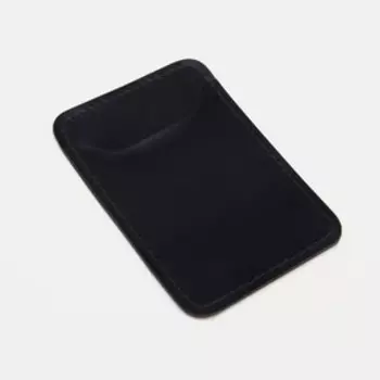 Картхолдер на телефон, кожа шик, цвет чёрный