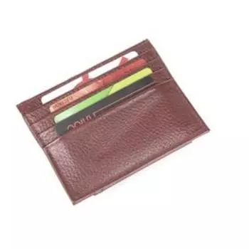 Картхолдер на кнопке, цвет бордовый