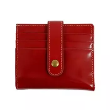 Картхолдер на кнопке, цвет красный