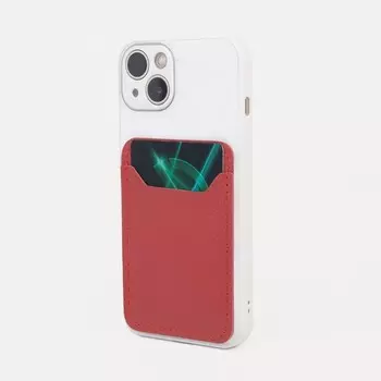 Картхолдер на телефон клеящийся TEXTURA, цвет красный