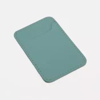 Картхолдер на телефон, кожа флотер, цвет мята