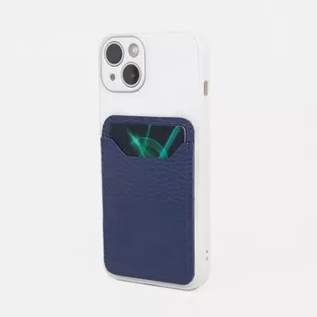 Картхолдер на телефон TEXTURA, кожа флотер, цвет синий