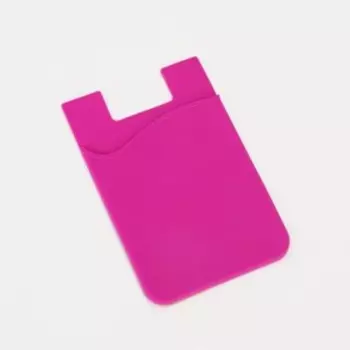 Картхолдер на телефон, силикон, цвет розовый