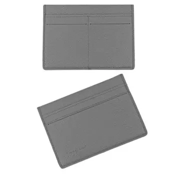 Картхолдер (ВВ003-05140) натуральная кожа, серый, 1х10х14 см