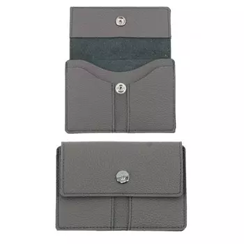 Картхолдер (ВВ005-05550) натуральная кожа, серый, 1х10х14,5 см
