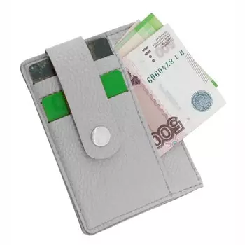 Картхолдер Bagsland, на 5 карт, с монетницей на молнии, серый