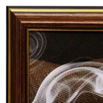 Картина "Ароматный кофе" 18х18(21,5х21,5) см