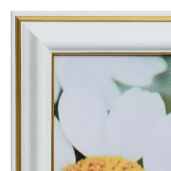 Картина "Белые цветы" 25х25(28х28) см