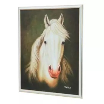 Картина "Белый конь" 43х53 см