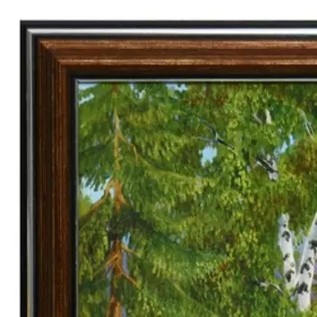 Картина "Берёзовый мостик" 25 х 35(28х38) см