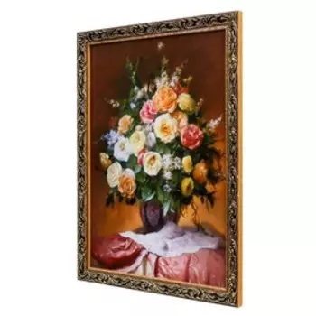 Картина "Букет на скатерти" 57х77см