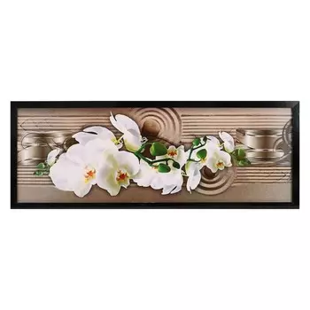 Картина "Цветущая орхидея" 42*106 см