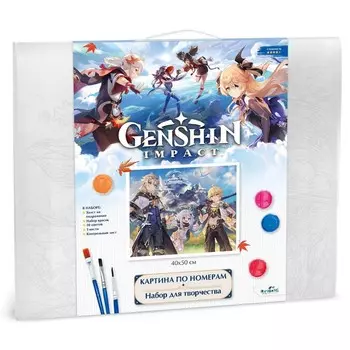 Картина для раскрашивания по номерам. Геншин «Принц мела» 40 50 см