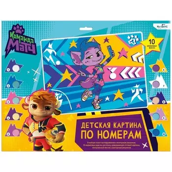 Картина для раскрашивания по номерам «Команда матч» 32,7 17 см