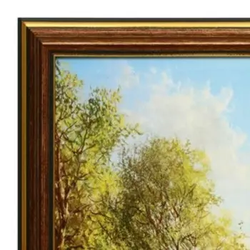 Картина "Дом у реки" 35х28 (38х31) см