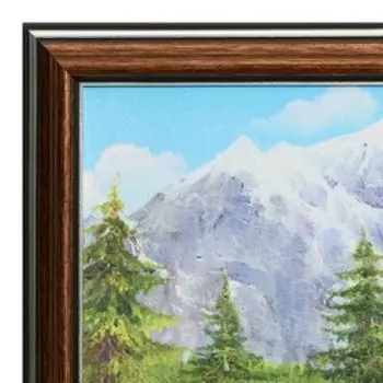 Картина "Домик в лесу" 33х70 (36*73) см