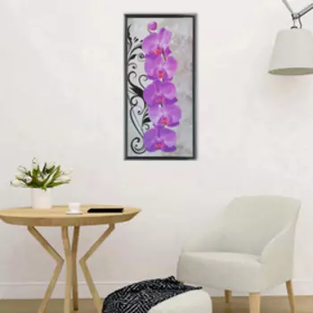 Картина "Фиолетовая орхидея" 36*73 см