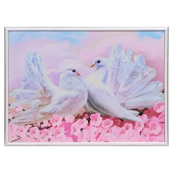 Картина "Голубки" 50х70(73х53) см