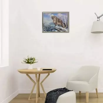 Картина "Хищник в горах" 33*43 см