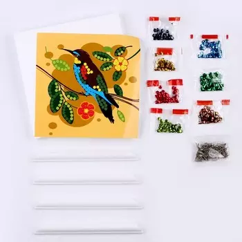 Картина из пайеток 20 20 см «Птица»