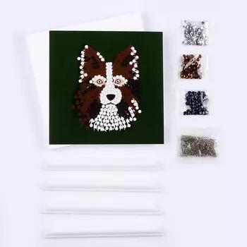 Картина из пайеток 20 20 см «Собака»