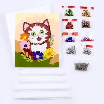 Картина из пайеток «Котёнок»