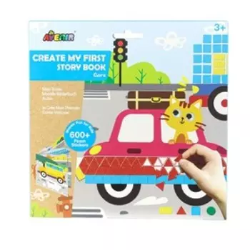 Картина из пиксельной мозаики для малышей «Машины»