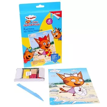 Картина из пластилина Три кота «Карамелька»