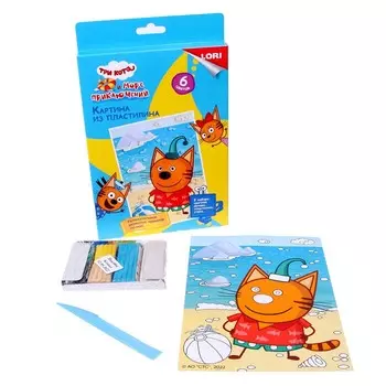 Картина из пластилина Три кота «Компот»