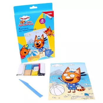 Картина из пластилина Три кота «Коржик»