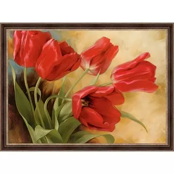 Картина "Красные тюльпаны 2" 70/100 рама 60-0088