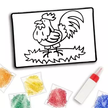 Картина кристаллами «Петушок», 10 15 см