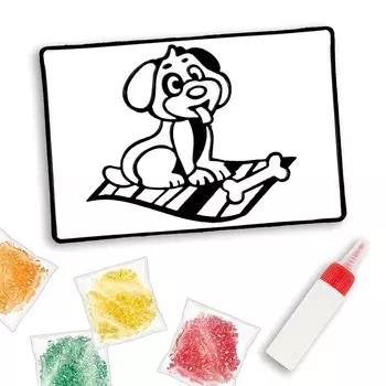 Картина кристаллами «Собачка», 10 15см