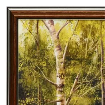 Картина "Лебеди на озере" 30х70 (36*73) см