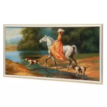Картина "Леди на белом коне" 36*73см