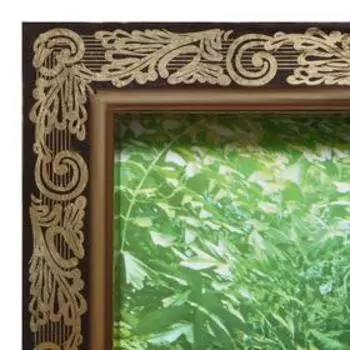 Картина "Лесная река" 67х107 см рамка МИКС