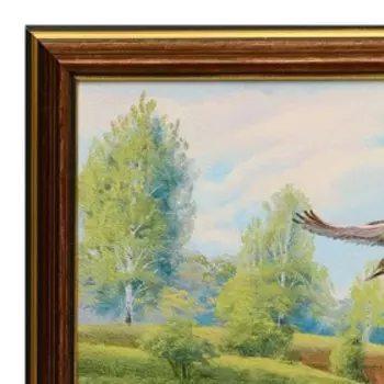 Картина "Лодка" 33х70 (36*73) см