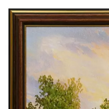 Картина "Лодка на озере" 50х70(53х73) см