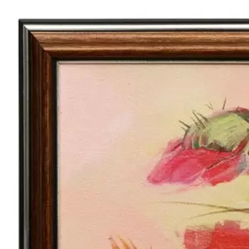 Картина "Маковый букет" 33х70 (36*73) см