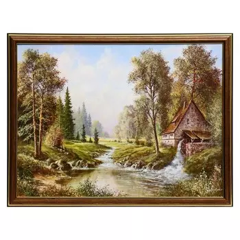 Картина "Мельница" 40х30 (43*33) см