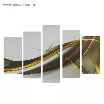 Картина модульная на подрамнике "3D линии" 80*140 см