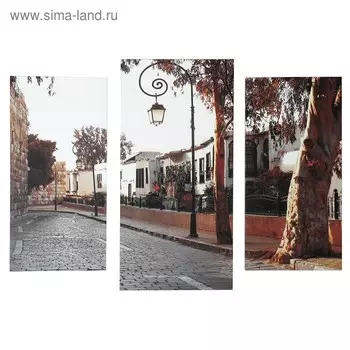 Картина модульная на подрамнике "Бульвар" 2шт-25х50, 1шт-30х60 ;60*80 см