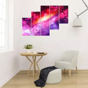 Картина модульная на подрамнике "Красота космоса" 2-60*30см, 2-80*30см, 100*30см; 150х100