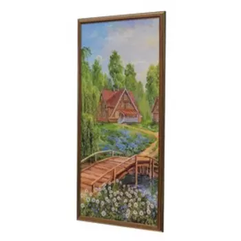 Картина "Мостик к дому" 33х70 см