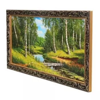 Картина "Мостик в лесу" 40х77 см