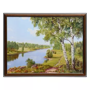 Картина "На берегу" 40х30 (43*33) см