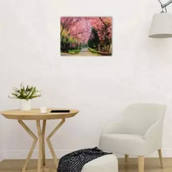 Картина-холст на подрамнике "Аллея сакуры" 30х40 см